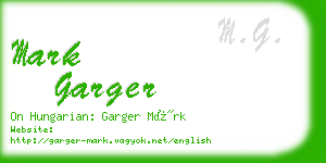 mark garger business card